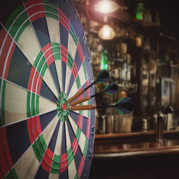 Dart board at bar